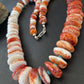 Navajo Turquoise & Red Spiny Oyster Necklace | Sterling Silver | Authentic Native American | Graduated | 22" | 10589