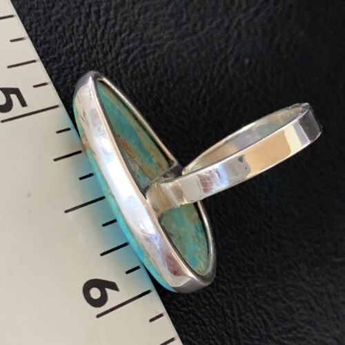 Navajo Blue Kingman Turquoise Ring | Sterling Silver | Sz 8 | Authentic Native American Handmade | 12796