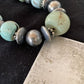 Sterling Silver Navajo Pearls Necklace | Dry Creek Turquoise Beads | Native American Handmade |21" | 1387