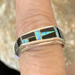 Navajo Multi-Color Opal & Black Onyx Inlay Ring | Sterling Silver | Sz 9.5 | 14677