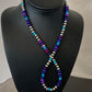Navajo | Purple Sugilite | and Turquoise Bead Necklace | Sterling Silver | 20" | 1370