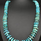 Navajo Sterling Silver Blue Graduated Turquoise Necklace | Authentic Native American | 23" | 1348