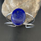 Minimalist Women's Blue Lapis Lazuli Cuff Wire Bracelet | Sterling Silver | 12872
