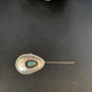 Old Pawn Navajo Hair Pin | Sterling Silver Blue Turquoise | 2.5" | Authentic Native American Handmade | 13729