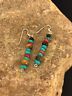 Navajo Sterling Silver Turquoise Tigers Eye Coral Earrings | Southwestern Native American