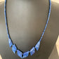 Navajo Blue Lapis Lazuli Minimalist Necklace | Sterling Silver | 18" | Authentic Native American Handmade | 01372