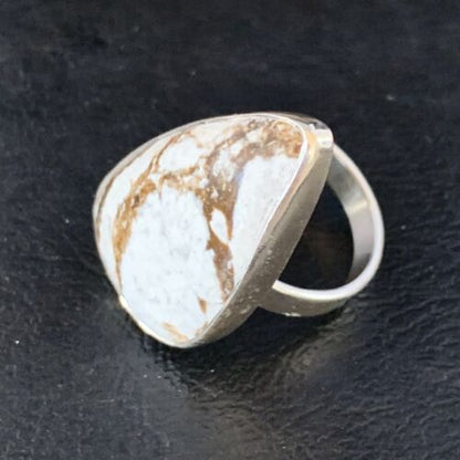 Native American Women's Wild Horse Turquoise Ring | Sz 8 | Sterling Silver | 14031