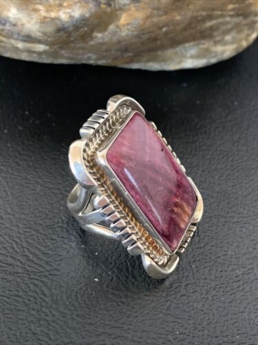 Native American Navajo Purple Spiny Oyster Ring | Sterling Silver | Sz 5 | 1772