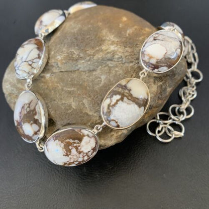 Navajo Wild Horse Turquoise Lariat Necklace Pendant | Sterling Silver | Authentic Native American Handmade | 10704 - Masha USA