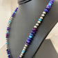 Navajo | Purple Sugilite | and Turquoise Bead Necklace | Sterling Silver | 20" | 1370