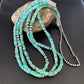 Southwestern Navajo 3-Strand Turquoise Heishi Necklace | Sterling Silver | 30" | 13155