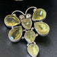 Navajo Dragonfly Pendant | Faceted Green Peridot Cluster | Authentic Native American Sterling Silver | Multi-Stone | 2.25" | 12741