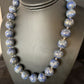 Native American Women's Blue Denim Lapis Beads Necklace | 16mm | Sterling Silver | 19" | 13969