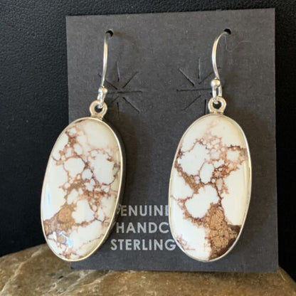 Southwestern Women's Navajo Wild Horse Earrings | Sterling Silver | Authentic Native American Handmade | 12786