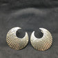 Native American Navajo Crescent Earrings | Sterling Silver | 1" | 4487