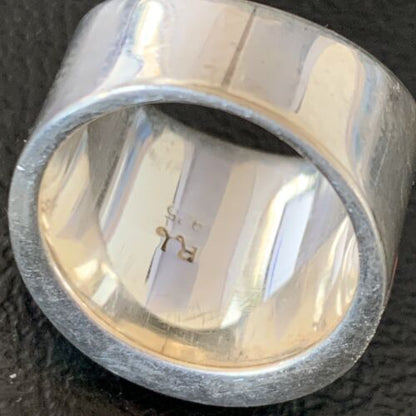 Navajo Blue Turquoise Opal Inlay Men's Pinky Ring | Sz 7 | Sterling Silver Band | 12859