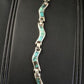 Native American Women's Sterling Silver Turquoise Inlay Link Bracelet | 6.75" | 2031