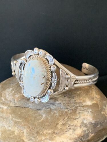 High-Grade Dry Creek Turquoise Cuff Bracelet | Navajo Sterling Silver | Authentic Native American Jewelry | 2084