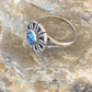 Navajo Blue Turquoise Lapis Inlay Ring | Sz 7.5 | Authentic Native American Handmade | 11199