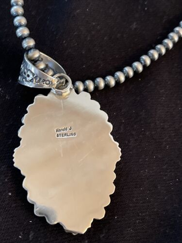 Southwestern Navajo Necklace | Sterling Silver Purple Charoite Pendant | Authentic Native American Handmade | 1353