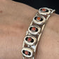 Navajo Red Coral Shadowbox Cuff Bracelet | Sterling Silver | Authentic Native American Handmade | 14591