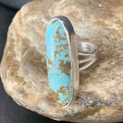 Native American Blue #8 Turquoise Navajo Ring | Sterling Silver | Sz 5.5 | 14016