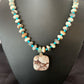 Men's Navajo Wild Horse Turquoise Pendant Necklace | Sterling Silver | Authentic Native American Handmade | 10265