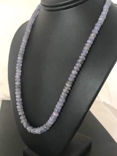 Southwestern | Purple Tanzanite | Bead Necklace | Sterling Silver | 20" | 305