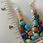 Navajo Multi-Color Turquoise Spiny Necklace & Earring Set | Sterling Silver | 2105