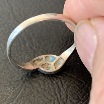 Southwestern Old Pawn Navajo Blue Turquoise Ring | Sterling Silver | Sz 7 | 10844