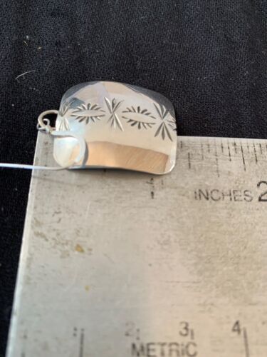 Native American Navajo Sterling Silver Stamped Earrings | Authentic Handmade | 4835