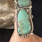 Navajo Green Turquoise Cluster Ring | Authentic Native American Sterling Silver | Multi-Stone | Sz 12 | 14696