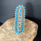 Navajo Blue Turquoise Cluster Ring | Authentic Native American Sterling Silver | Multi-Stone | Sz 7 | 506