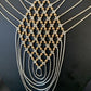 Gold-Filled Liquid Silver Heishi Necklace | 7-Strand Sterling Silver Tube | 18" | 12633