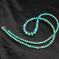 Navajo Faceted Blue Turquoise Necklace | Gold Filled Beads | Authentic Native American | 24" | 2908