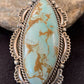 Native American Men's Blue Royston Turquoise Ring | Sterling Silver | Sz 10 | 746