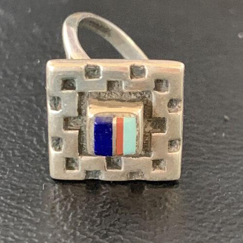 Southwestern Women's Turquoise Blue Lapis Spiny Inlay Ring | Sz 5 | Navajo | 13167