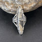Southwestern Navajo White Buffalo Turquoise Ring | Sterling Silver | Sz 8 | 10295