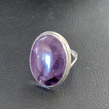 Southwestern Purple Amethyst Ring | Sterling Silver | Sz 8 | 12942