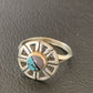 Native American Women's Navajo Blue Turquoise Sugilite Inlay Ring | Sz 6 | 11179
