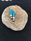 Navajo Sterling Silver Turquoise Sugilite Earrings | Blue Green | Native American