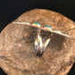 Navajo Kingman Turquoise Cluster Ring | Authentic Native American Sterling Silver | Multi-Stone | Sz 7.5 | 8392
