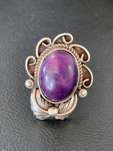 Native American Navajo Sterling Silver Purple Sugilite Ring | Sz 10 | 10443