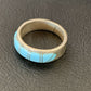 Native American Navajo Blue Turquoise Inlay Band Ring | Sz 6 | Sterling Silver | 12393