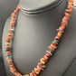 Navajo Red Spiny Oyster Turquoise Necklace | Sterling Silver | Authentic Native American Handmade | 18" | 1812