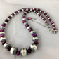 Rare Sugilite Sterling Silver Necklace | Navajo Unisex 19" Single Strand | Graduated | Southwestern
