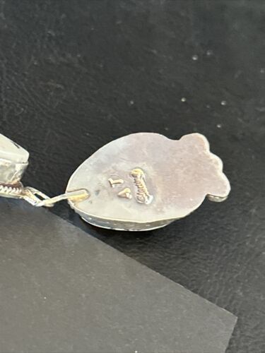 Navajo White Buffalo Turquoise Dangle Earrings | Sterling Silver | 2.5" | Authentic Native American Handmade | 14800