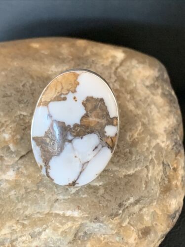 Navajo Wild Horse Turquoise Ring | Sz 8.5 | Sterling Silver | Authentic Native American Handmade | 10492