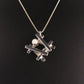 Native American Opal Inlay Pendant | Sterling Silver | 2-Sided Necklace | 18" | 8787