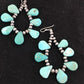 Blue Turquoise Teardrop Earrings | Navajo Sterling Silver | Authentic Native American Handmade